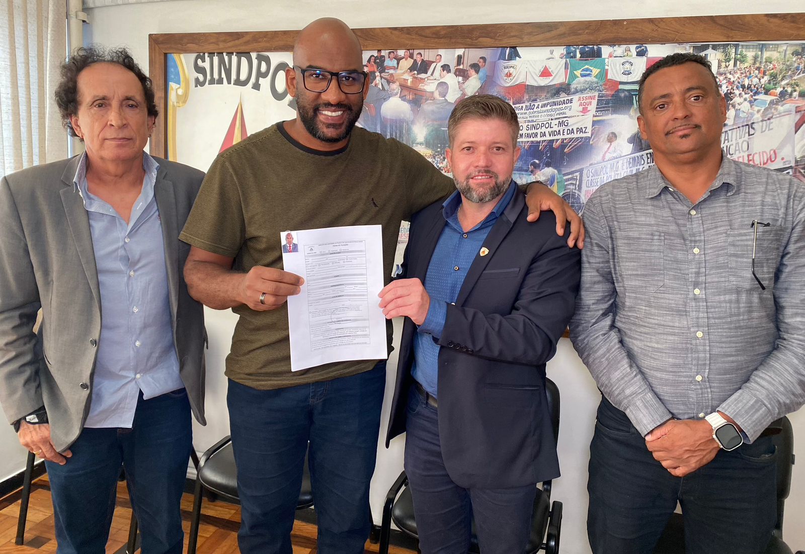 Sindpol/MG se reúne com o vereador Cleiton Xavier que se torna nosso filiado