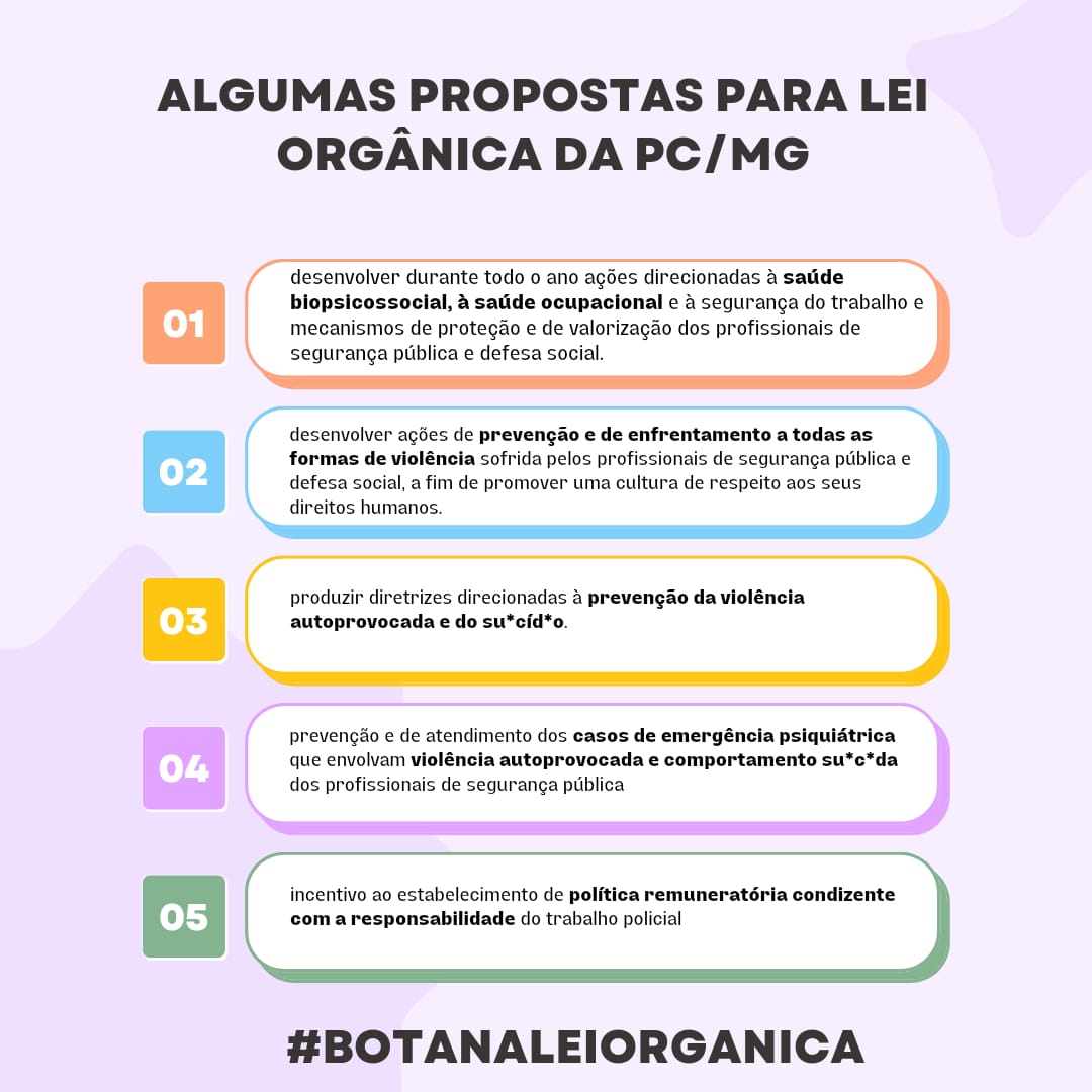 Campanha para mobilização de todos em prol da inclusão das garantias elencadas na Lei Federal 14.531/23 em dispositivos da nova Lei Orgânica da PCMG.