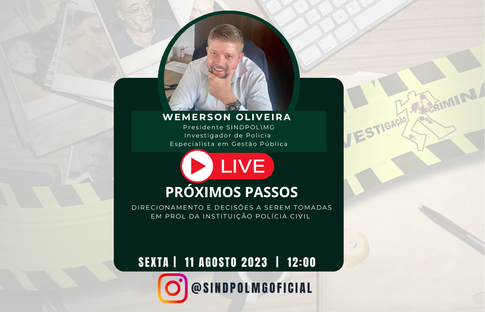 Live de alinhamento com o Presidente Wemerson Oliveira