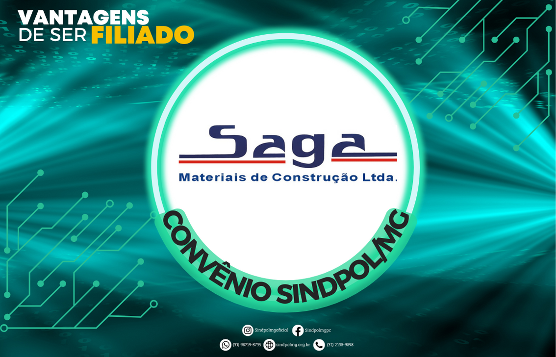 Sindpol/MG fecha parceria com o Saga Materiais de Construção, em Teófilo Otoni