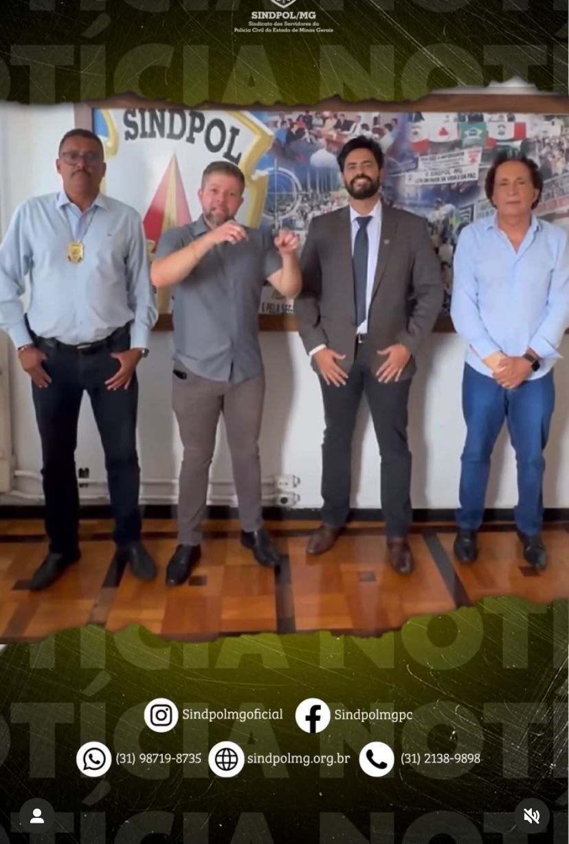 Deputado Delegado Christiano Xavier, vem ao Sindpol e reafirma para a categoria, seu voto contrário ao Regime de Recuperação Fiscal do Governo Zema.