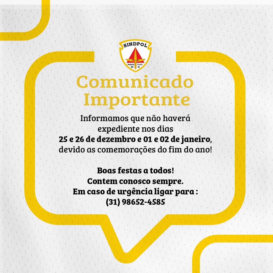 Atenção ao informe de final de ano