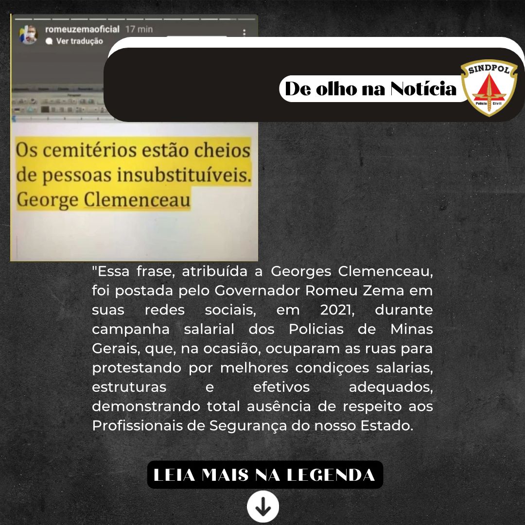 “Os cemitérios estão cheios de pessoas insubstituíveis”