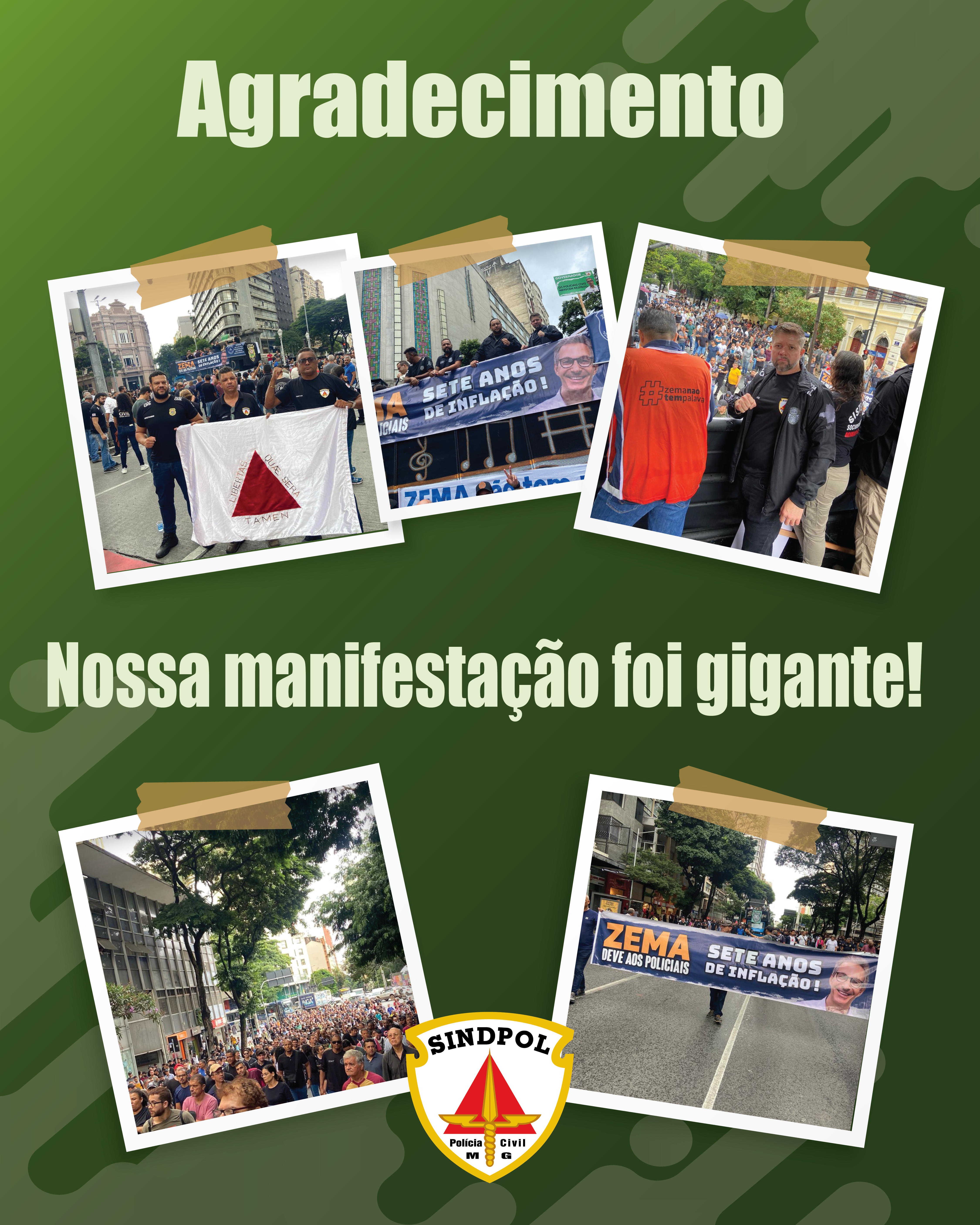 Nossa manifestação foi gigante!