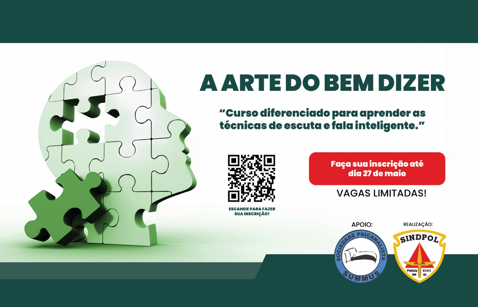 PROJETO SUMMUS: “A ARTE DO BEM DIZER” Sindpol firma parceria com projeto que oferece serviços em prol da Saúde Mental