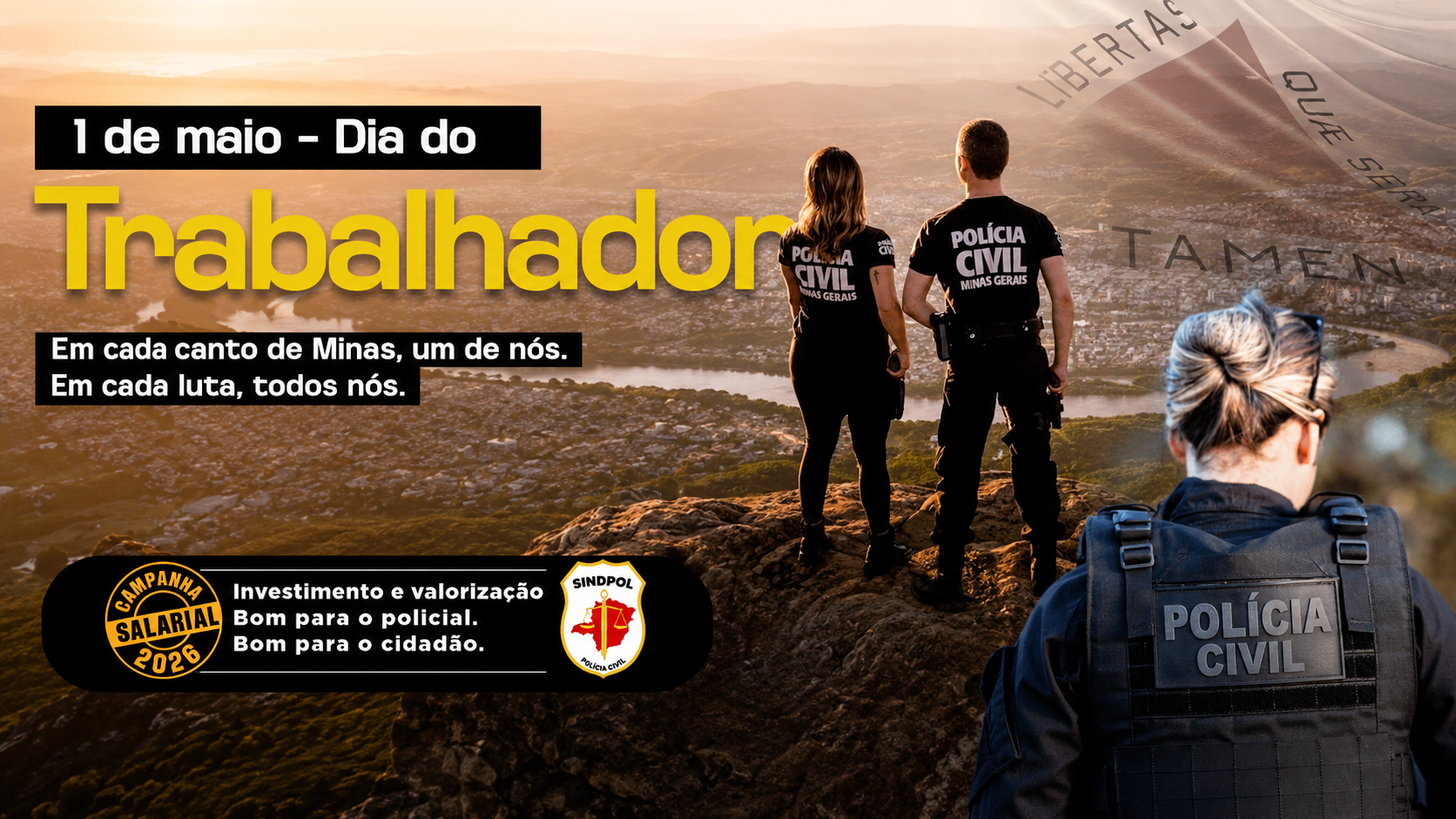 1º de Maio reforça a importância do trabalho policial e da união em defesa da categoria