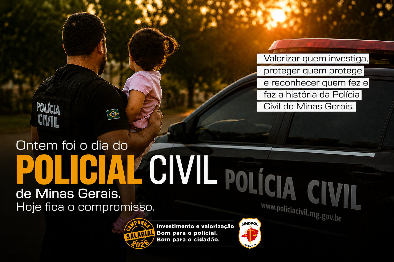 Dia do Policial Civil: SINDPOL/MG reconhece quem dedica a vida à segurança da sociedade mineira